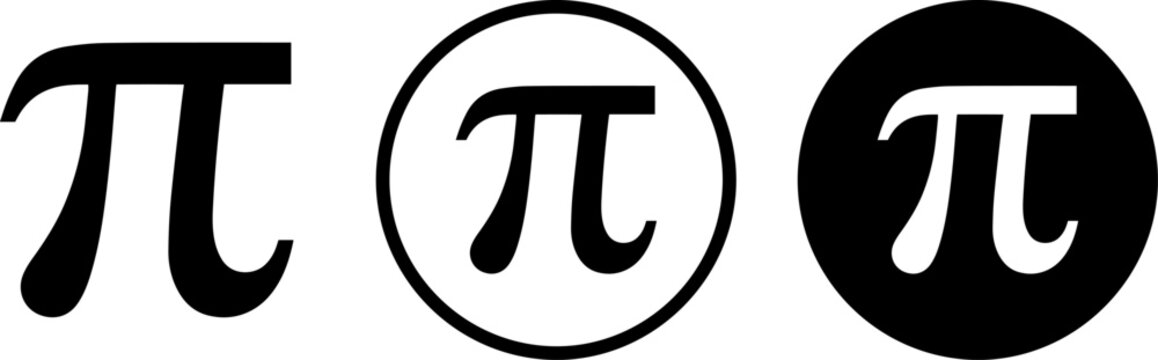 Three variations of the mathematical pi symbol