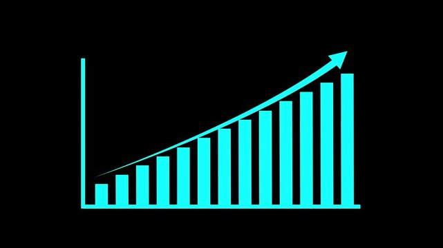 Business growth concept in graph chart showing marketing sales profit increasing to future target . growing business concept.