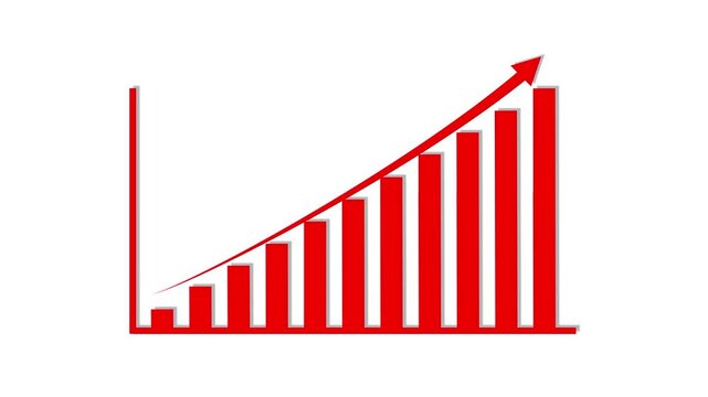 Business growth concept in graph chart showing marketing sales profit increasing to future target . growing business concept.