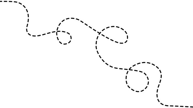 two points with dotted path and location pin. Route location icon two pin sign and dotted line.