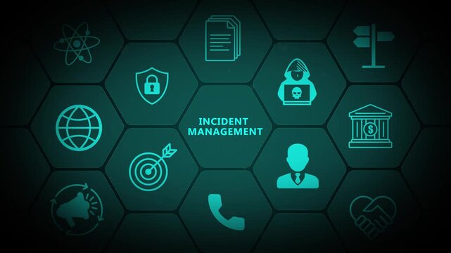 Incident Management Dashboard with Cyber Response Monitoring Tools and Futuristic Digital Control Interface 4k animation video