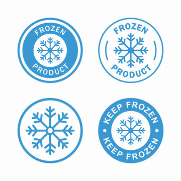 Frozen products sign. Flat vector illustration. White background.