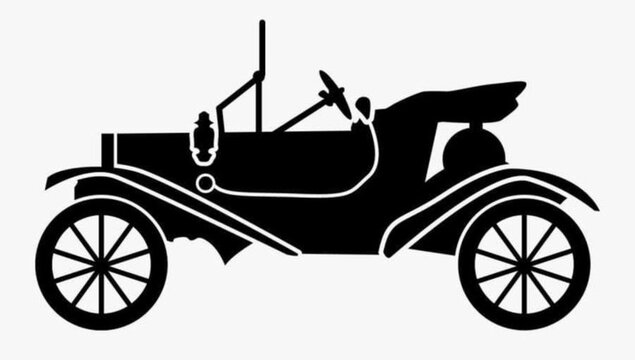 vintage car silhouette