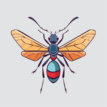 Stylized illustration of a winged ant