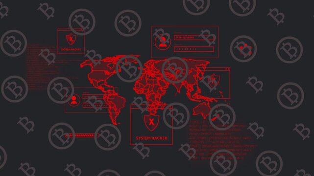 Glitch smear appearing on red map, nodes pulsing, alert growing, loader rotating, simulating breach