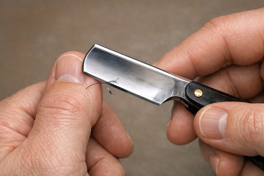 A person holding a knife in their hand