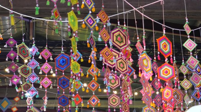Asian cultural decorations to celebrate Songkran Festival
