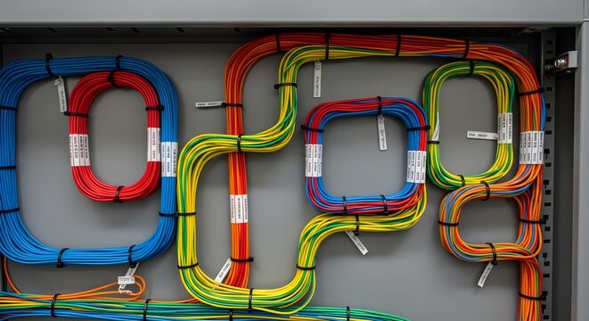 Neatly Organized Industrial Electrical Wiring: A Guide for Engineers