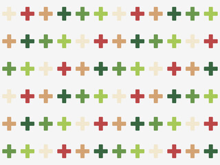 Naklejka premium Simple Cross Pattern Bold Colorful Design