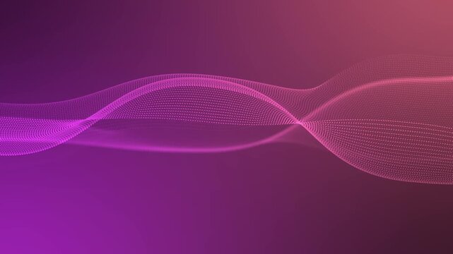 Abstract dotted line wave shape background animation