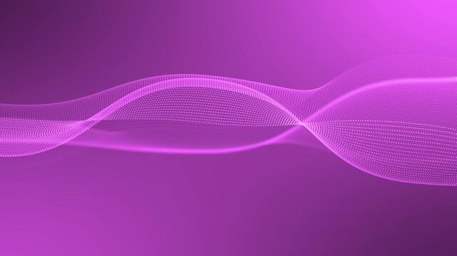 Abstract dotted line wave shape background animation