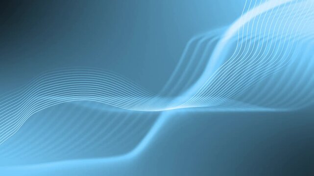 Abstract flowing wave lines background animation, Abstract wave lines and particles animated