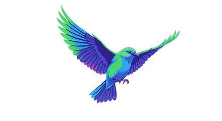 Fototapeta premium Vibrant, stylized of a peacock with iridescent blue and green plumage bird feathers