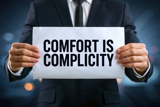 Motivational Business Message: Comfort Is Complicity