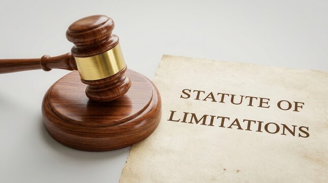 Wooden gavel and documentation representing the statute of limitations legal time constraint.