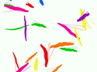 Obraz premium Bright Crayon Scribbles Playful Drawing Background