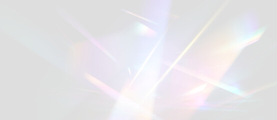 Glossy Prism Rainbow Reflection Vector PNG With Sparkling Crystal Light Rays And Transparent Optical Overlay Effect Magical Diamond Prism Overlay Vector PNG Featuring Soft Rainbow Glow Holographic Ref © Olha