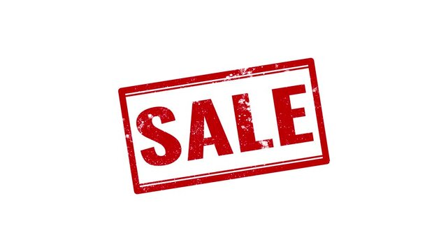 Red sale rubber stamp texture with grunge effect