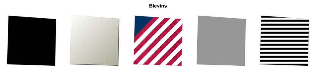 Obraz premium Blevins (Arkansas) blank outline map