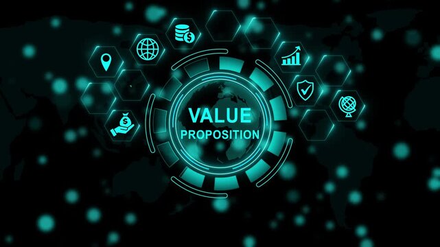 Value proposition, Internet and network concept. Coaching mentoring education business training development. animation