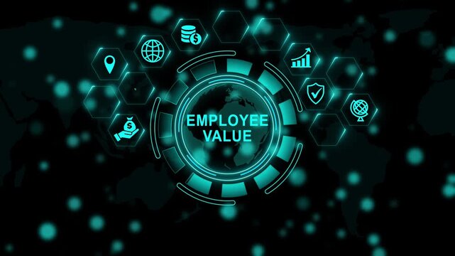 Employee value mapping for enhanced user experience, engagement, and conversion optimization. business concept, 4k video
