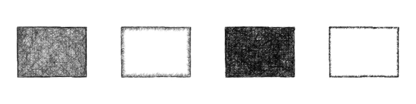Monochrome sketch Emmet County (Iowa) outline map design set