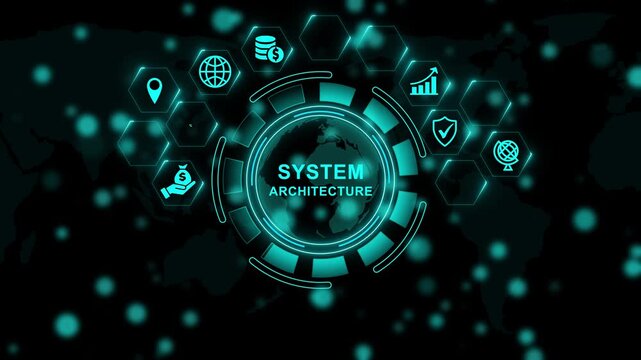 Online education and System Architecture concept. representing learning, knowledge sharing, educational tools, training. internet, digital courses. animation