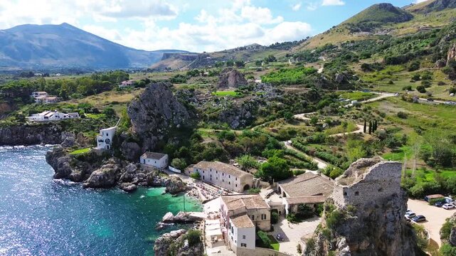 beautiful nature of Scopello cliffs, Sicily Island, Italy