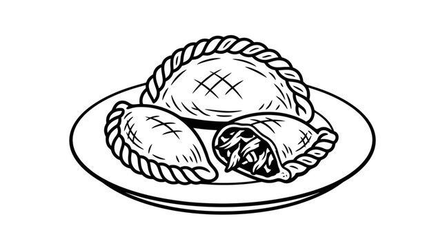 Delicious empanadas on a plate.