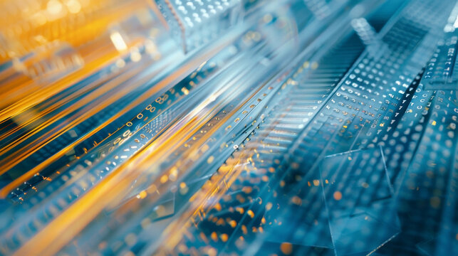 A detailed shot of a modern LCD panel revealing the thin layers of liquid crystals and thin film transistors TFT that allow for precise control and manipulation of light.