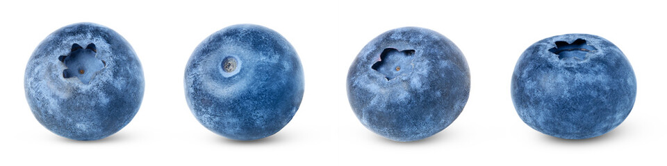 Blueberry isolated on white background, clipping path. Blue berry collection, set. © Oleh