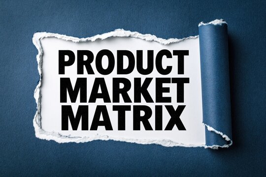Product Market Matrix business strategy tool on paper