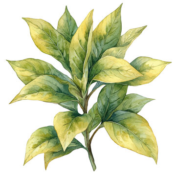 Pho, lively watercolor vector drawing with intricate brush, isolated on a white background.