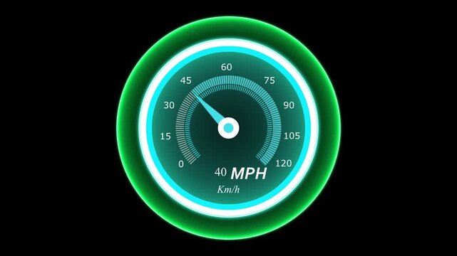 Technology speedometer animation. Performance Racing Car Dashboard.
