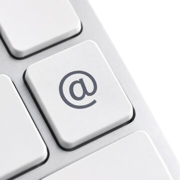 Close Up of Computer Keyboard with At Symbol Key