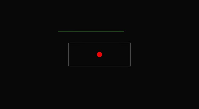 Digital camera viewfinder overlay with recording indicator and focus box animation