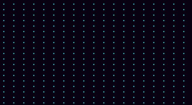 Digital glowing dot grid motion animation background, for futuristic tech projects