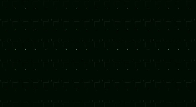 Digital green circuit pattern animation background, abstract technology motion loop