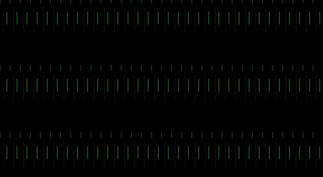 Digital green pulse: abstract rhythmic line pattern motion animation background