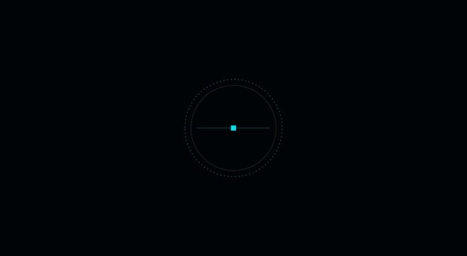 Digital hud interface circle loading animation with minimalist ui animation