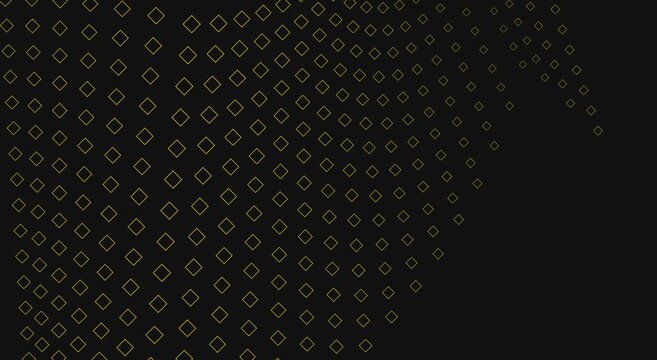 Gold diamond pattern motion animation background, abstract geometric animation loop