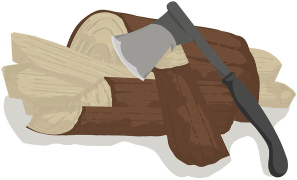 axe on log