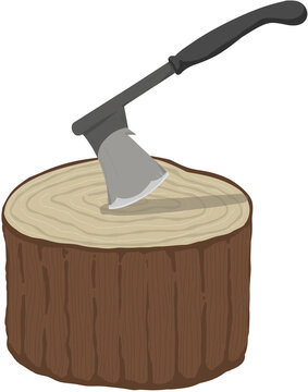 axe on log