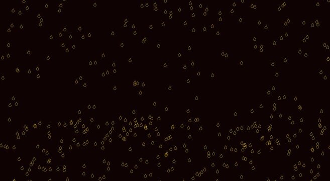Golden rain particles falling abstract animation background, motion loop