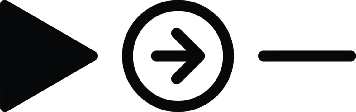 Arrow Direction Icon Collection with Minimalist Navigation Symbols and Modern Interface Design Elements for Digital Graphic Projects