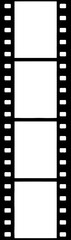 Sezione verticale di bobina cinematografica o pellicola fotografica in bianco e nero, in stile minimalista e geometrico per storie e smartphone, tracciato vettoriale © Biagio Alessandro