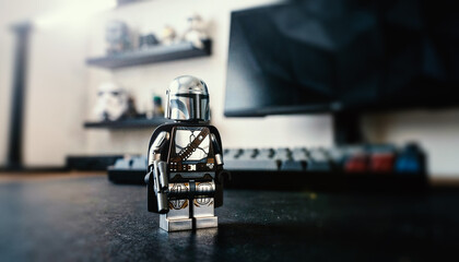 Obraz premium LEGO Star Wars The Mandalorian Television Series Minifigure, London, UK - May 2026