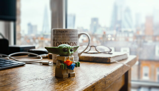 LEGO Star Wars Baby Yoda Collectible, The Mandalorian Television Series, Grogu Minifigure, London, United Kingdom - May 2026