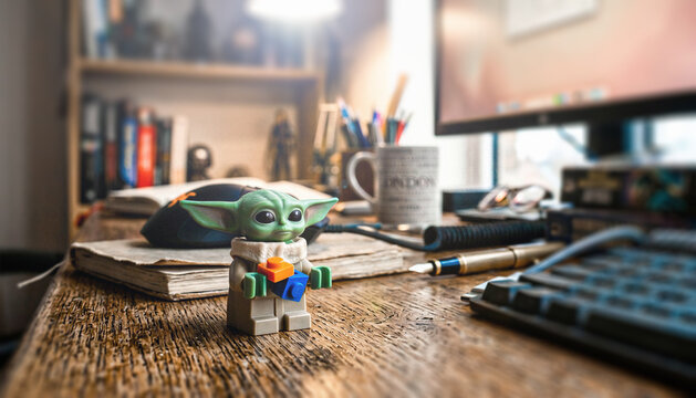LEGO Star Wars Baby Yoda Collectible, The Mandalorian Television Series, Grogu Minifigure, London, UK - May 2026