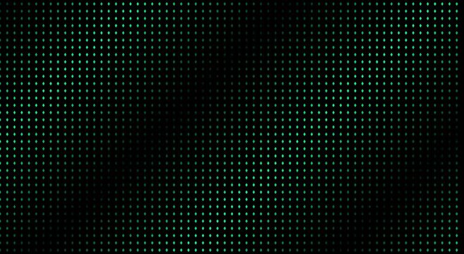 Green digital led matrix animation background, with glowing abstract, pixel pattern